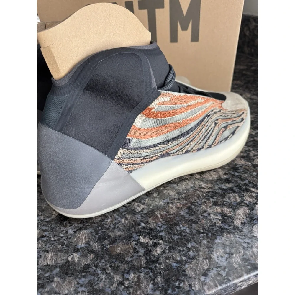 Adidas Yeezy QNTM Flaora Orange Tan High Top Sneakers GW5314 Mens 14